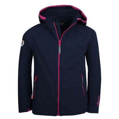Kurtka z rozciągliwym stretchem dziecięca dla dziewczynki Trollkids Girls Kvalvika Jacket navy/magenta (329-114)