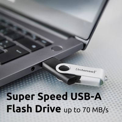 6. Intenso USB 256GB OFFICE LINE 3.2 Gen1 Silver-Black pamięć USB USB Typu-A 3.2 Gen 1 (3.1 Gen 1) Czarny, Srebrny