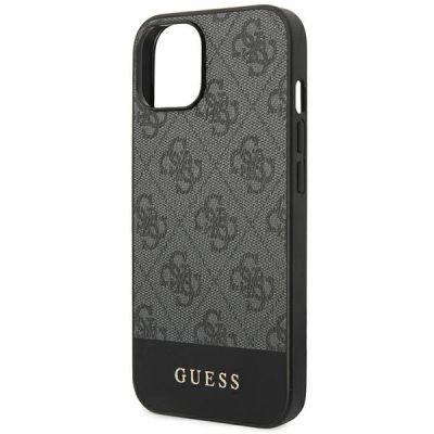 6. Etui Guess 4G Stripe Collection na iPhone 14 / 15 Plus - szare