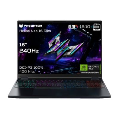 Acer | Predator Helios Neo 16S AI PHN16S-71-95J5 | Black | 16 " | OLED | WQXGA | 240 Hz | Intel Core Ultra 9 | 275HX | 64 GB | DDR5 | Solid-state drive capacity 1000 GB | NVIDIA GeForce RTX 5070 Ti | Windows 11 Home | Keyboard language English | Keyboard