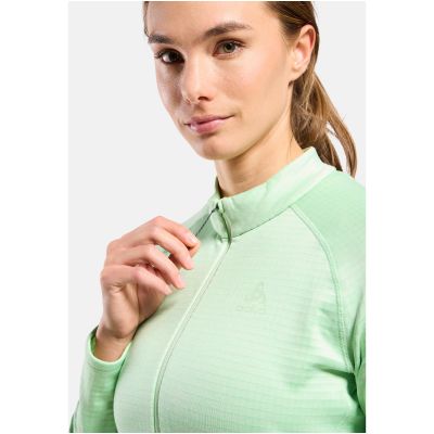 2. Bluza damska Odlo TENCIA Mid layer full zip zielona