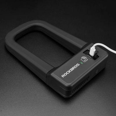 13. Zapięcie rowerowe Rockbros RBNS1 SMART z czytnikiem NFC - czarne