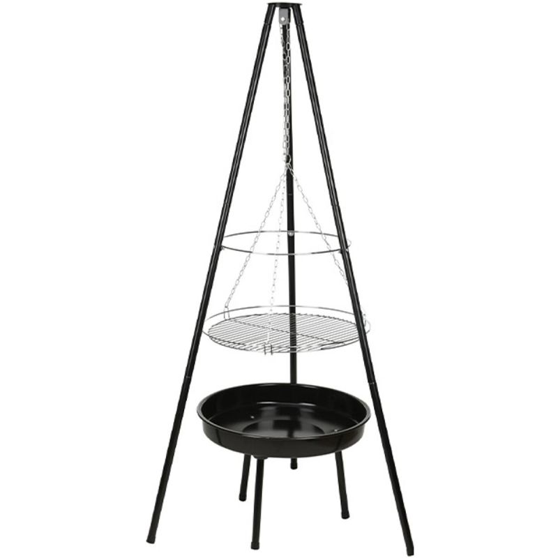 9. GRILL OGRODOWY WISZĄCY NA TRÓJNOGU 52CM