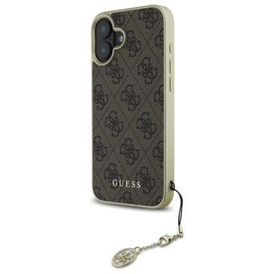 2. Etui Guess 4G Charms Collection na iPhone 16 Plus - brązowe
