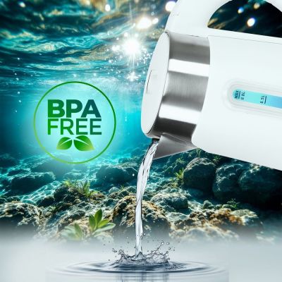 10. ELDOM CZAJNIK BEZPRZEWODOWY 185B TRIPO BIAŁY 1000W 0,8 L, BPA FREE, IZOLOWANY