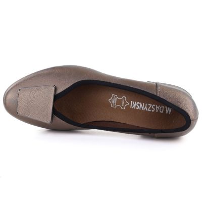 3. Czółenka damskie na klocku komfortowe złote M.Daszyński SA279-1 3