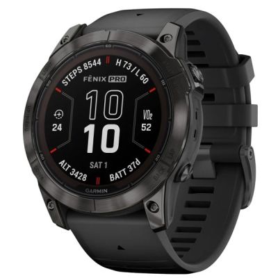 11. Garmin fenix 7X Pro 3,56 cm (1.4") MIP 51 mm Cyfrowy 280 x 280 px Ekran dotykowy Czarny Wi-Fi GPS