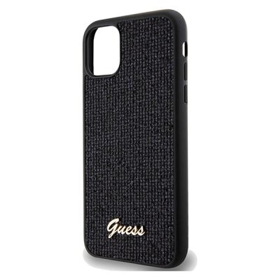 6. Etui Guess Disco Metal Script na iPhone 11 / Xr - czarne