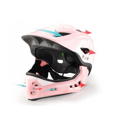 2. Rockbros kask rowerowy dziecięcy 48-52cm różowy