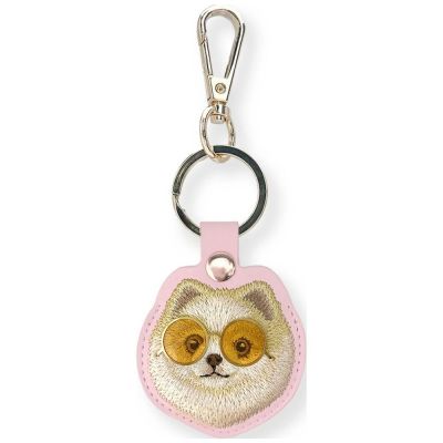 Etui Nimmy Glasses Cool and Cute Dog na lokalizator - różowe