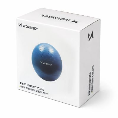 3. Piłka do ćwiczeń Wozinsky WGB65BL gimnastyczna 65 cm - niebieska
