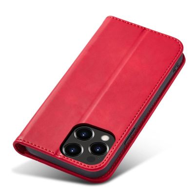 2. Magnet Fancy Case etui iPhone 14 Plus pokrowiec z klapką portfel podstawka czerwone