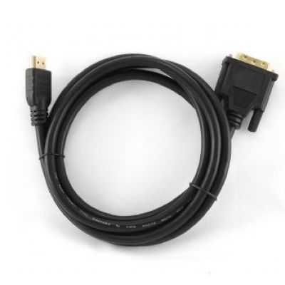2. Kabel GEMBIRD CC-HDMI-DVI-6 (HDMI M - DVI-D M; 1,8m; kolor czarny)