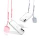 5. Etui Tech-Protect Flexair Chain MagSafe na iPhone 16 - przezroczyste  + 2 smycze (różowa i szara)