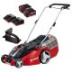 6. Einhell GE-CM 43 Li M Kit Kosiarka do trawnika typu push Bateria Czarny, Szary, Czerwony