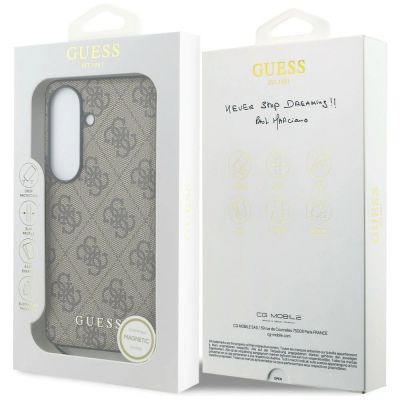 7. Etui Guess 4G Classic Logo Charm MagSafe na Samsung Galaxy S26 - brązowe