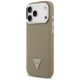 2. Etui Guess Grained Triangle Logo MagSafe na iPhone 17 Pro Max - brązowe