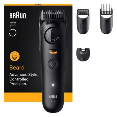 Braun BeardTrimmer 9 BT5520 trymer do brody Bateria 40 2 cm Mokry & Suchy Czarny