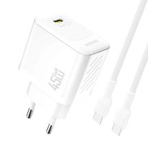 Ładowarka sieciowa Dudao A28C 45W GaN + kabel USB-C - biała