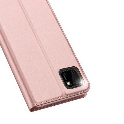 3. DUX DUCIS Skin Pro kabura etui pokrowiec z klapką Huawei Y5p różowy