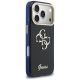 4. Etui Guess IML 4G Script Metal na iPhone 17 Pro - niebieskie