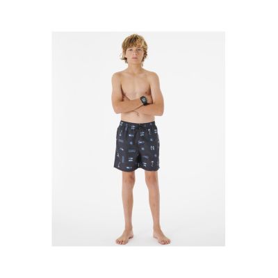 9. Boardshorty RIP CURL Tube Heads Sun Volley Mesh -Bo czarny