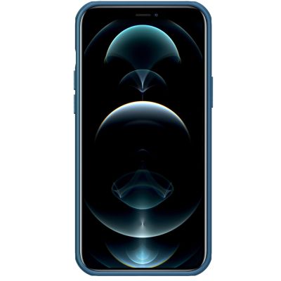 2. Nillkin Super Frosted Shield wzmocnione etui pokrowiec iPhone 13 Pro Max niebieski