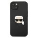 3. Etui Karl Lagerfeld Leather Ikonik Karl's Head Metal na iPhone 13 mini - czarne