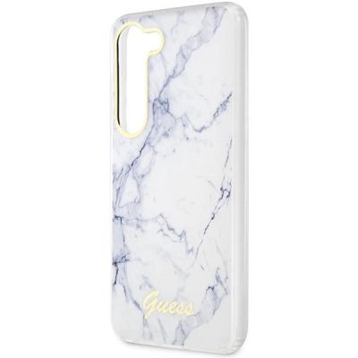 9. Etui Guess Marble Collection na Samsung Galaxy S23+ - białe