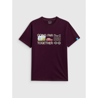5. T-shirt regular z nadrukiem męski 4F 4FRSS26TTSHM3810-50S