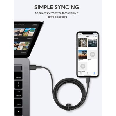 8. AUKEY CB-CL03 NYLONOWY KABEL USB C-LIGHTNING 2M PD