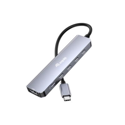 5. Adapter USB Equip 133499 6w1 USB 3.2 Gen 2 (3.1 Gen 2) Type-C Szary