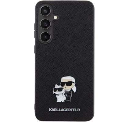 3. Etui Karl Lagerfeld Saffiano Karl&Choupette Metal Pin na Samsung Galaxy S24 - czarne