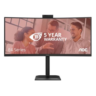 42. Monitor AOC 86,3 cm (34") CU34E4CW 21:09 2xHDMI+DP+USB-C+Webcam Curv.