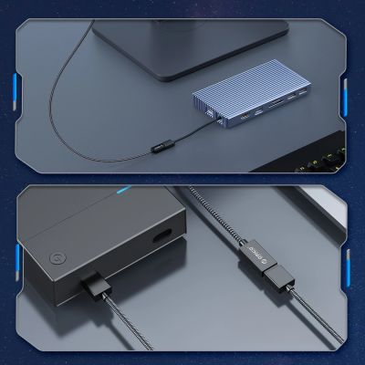 4. Adapter Orico CAF31 USB-C - USB-A 3.1 Gen 2 10Gbps 1m OTG - czarny