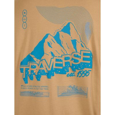 7. T-shirt regular z nadrukiem męski 4F 4FRAW25TTSHM3377-83S