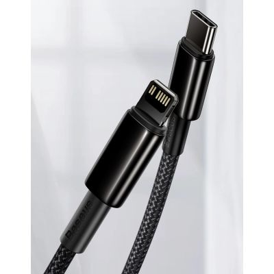 12. Kabel Baseus CATLWJ-A01 Lightning - USB-C PD 20W 480Mb/s 2m - czarny