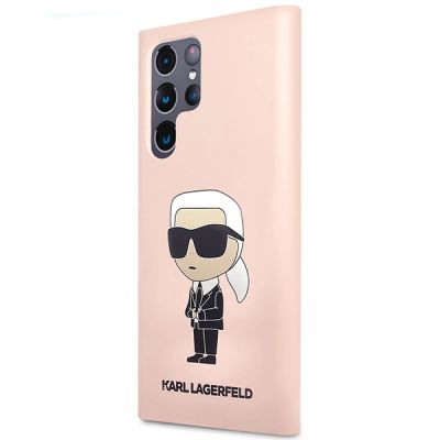 2. Etui Karl Lagerfeld Silicone Ikonik na Samsung Galaxy S23 Ultra - różowe
