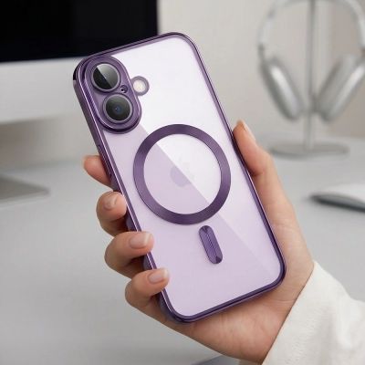 6. Etui Tech-Protect MagFlex na iPhone 17 - przezroczysto-fioletowe