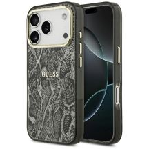 Etui Guess Python Pattern MagSafe na iPhone 17 Pro / 18 Pro - czarne
