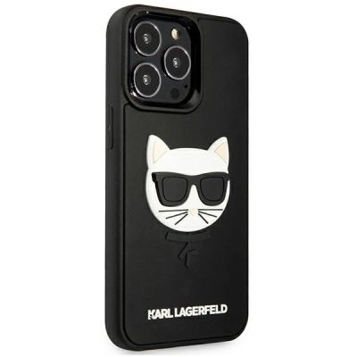4. Etui Karl Lagerfeld 3D Rubber Choupette na iPhone 13 Pro / iPhone 13 - czarne