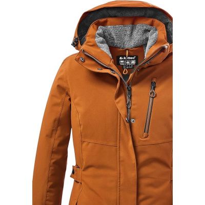 4. Parka damska z kapturem  Killtec KOW 165 przeciwdeszczowa trekkingowa i na co dzień żółta (37726/253)