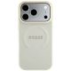 3. Etui Guess Saffiano Peony & Ring MagSafe na iPhone 18 Pro / 17 Pro - beżowe