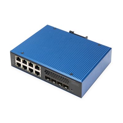 2. Przemysłowy switch 8+4 10G SFP Port L2+ Gigabit Ethernet 8 x GE RJ45 + 4 x 10G SFP Port