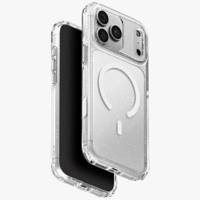 2. Etui UNIQ LifePro Xtreme Magclick Charging na iPhone 18 Pro Max / 17 Pro Max - przezroczysto-brokatowe