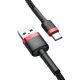 7. Baseus Cafule Cable wytrzymały nylonowy kabel przewód USB / USB-C QC3.0 2A 3M czarno-czerwony (CATKLF-U91)