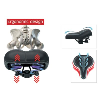 12. SIODŁO ROWEROWE TURYSTYCZNE MIEJSKIE NA SPRĘŻYNACH 20x25CM DUNLOP