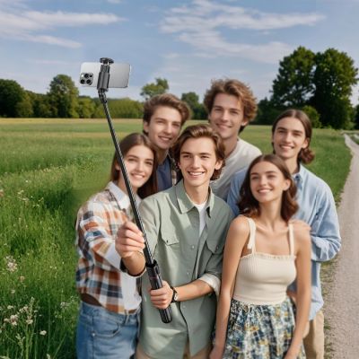 9. Selfie stick Acefast E31 z automatycznym błyskawicznym rozkładaniem - czarny