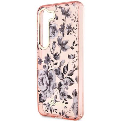 6. Etui Guess Flower Collection na Samsung Galaxy S23+ - różowe
