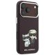 4. Etui Karl Lagerfeld Smooth Karl & Choupette Bodies Sketch MagSafe do iPhone 18 Pro / 17 Pro - burgundowe